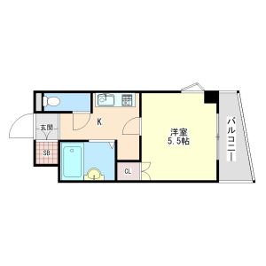 ワンルーム 間取り図