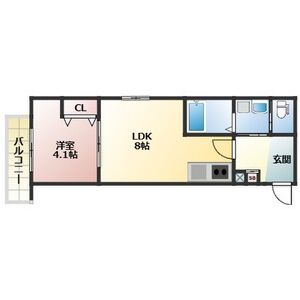 1LDK 間取り図