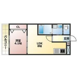 1LDK 間取り図