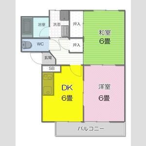 2DK 間取り図