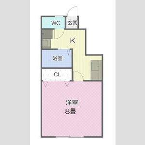 1K 間取り図