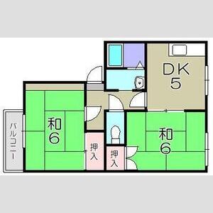 2DK 間取り図