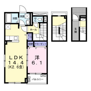 1LDK 間取り図