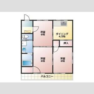 3DK 間取り図