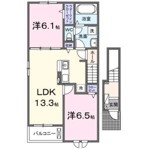 2LDK 間取り図