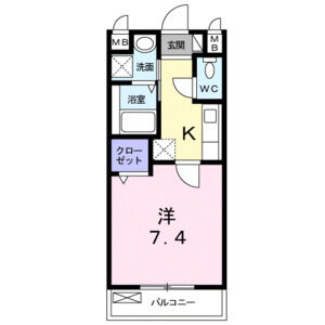 1K 間取り図
