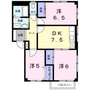 3DK 間取り図