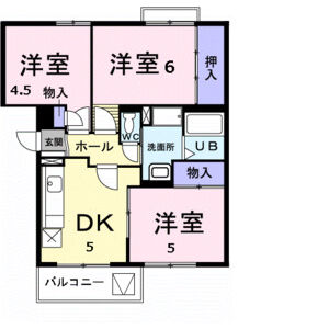3DK 間取り図