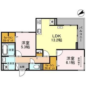 2LDK 間取り図