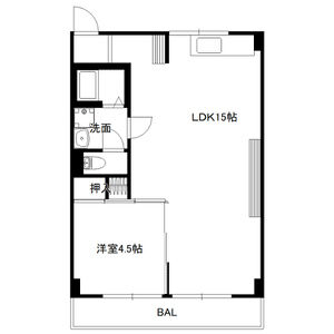 1LDK 間取り図