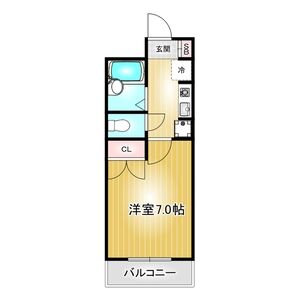 1K 間取り図