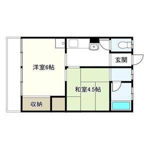2DK 間取り図