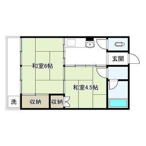 2DK 間取り図