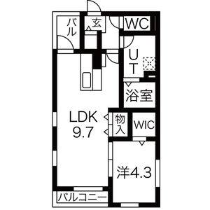 1LDK 間取り図