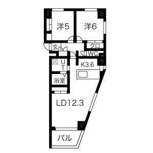 2LDK 間取り図