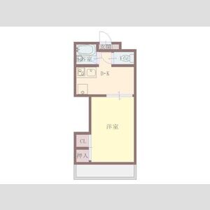 1DK 間取り図