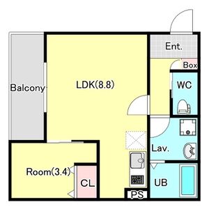 1LDK 間取り図