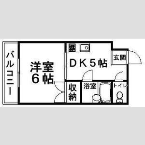 1DK 間取り図