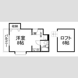 1K 間取り図
