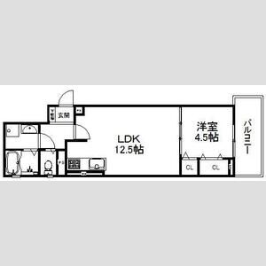 1LDK 間取り図
