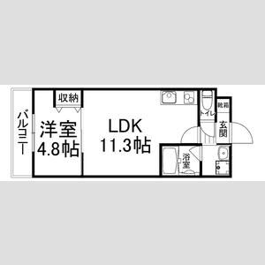 1LDK 間取り図