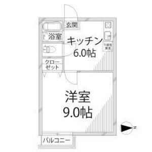 1K 間取り図