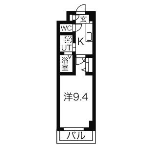 1K 間取り図