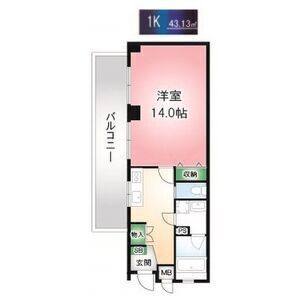 1K 間取り図