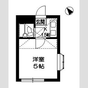 1K 間取り図
