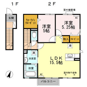 2LDK 間取り図