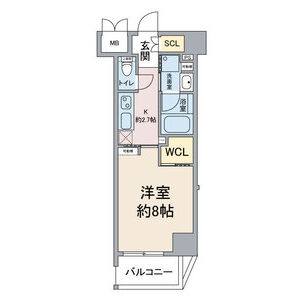 1K 間取り図