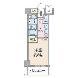 1K 間取り図