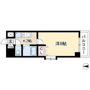 1K 間取り図