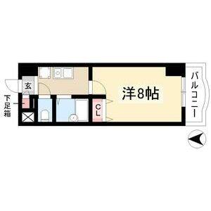 1K 間取り図