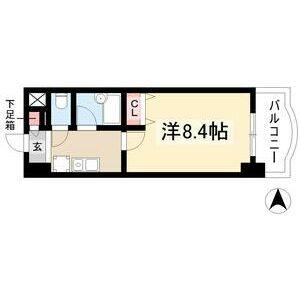 1K 間取り図