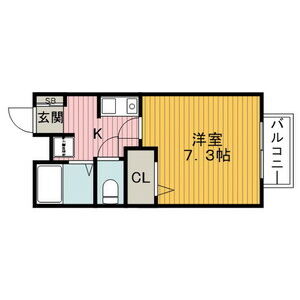 1K 間取り図