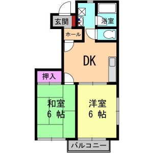 2DK 間取り図