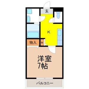 1K 間取り図