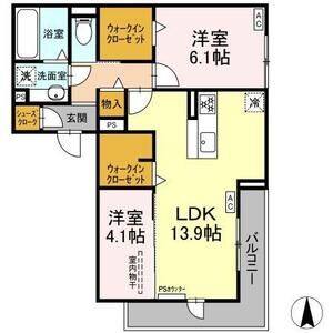 2LDK 間取り図