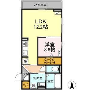 1LDK 間取り図