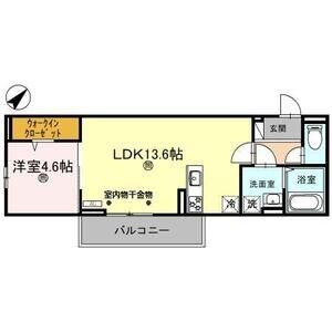 1LDK 間取り図