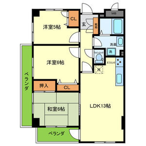 3LDK 間取り図