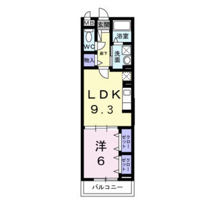 1LDK 間取り図