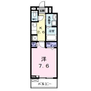 1K 間取り図