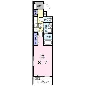 1K 間取り図