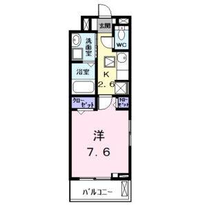 1K 間取り図
