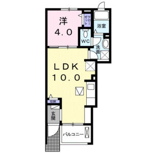1LDK 間取り図