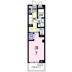 1K 間取り図