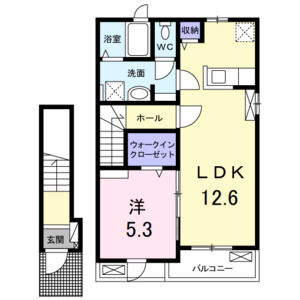1LDK 間取り図