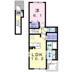 1LDK 間取り図